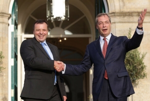 Bristol businessman Aaron Banks with UKIP leader Nigel Farage 